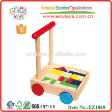 Высококачественный деревянный детский ходунок с печатными блоками Деревянные игрушки ручной работы